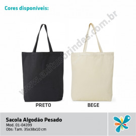 Sacola Algodão Pesado