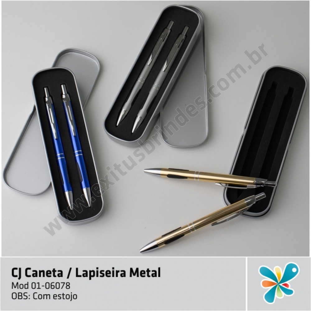 Cj Caneta/Lapiseira Metal