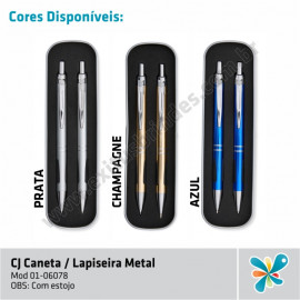 Cj Caneta/Lapiseira Metal