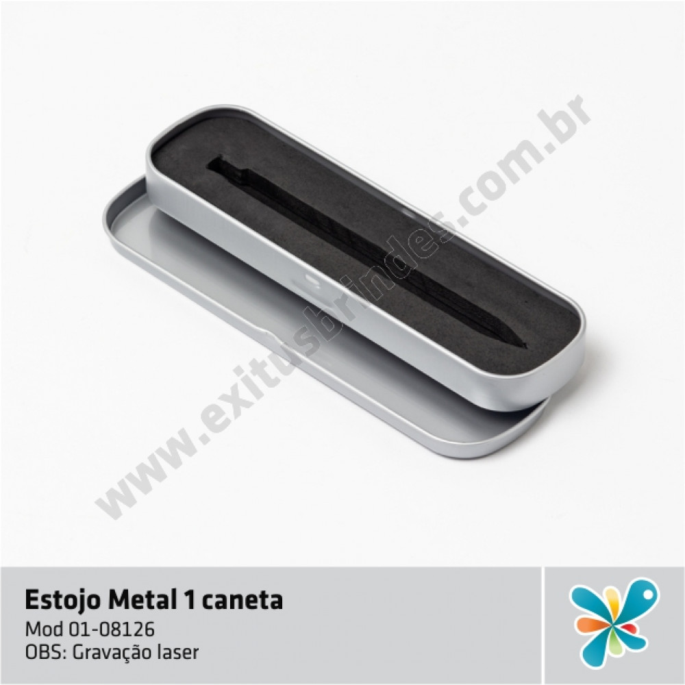 Estojo Metal 1 Caneta
