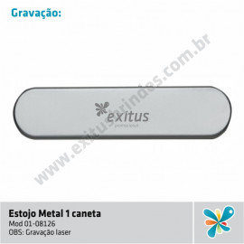 Estojo Metal 1 Caneta