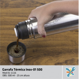 Garrafa Térmica Inox 01 - 0,5 L