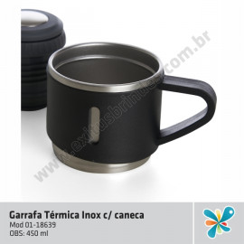 GARRAFA TÉRMICA INOX C/CANECA