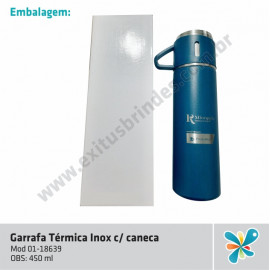 GARRAFA TÉRMICA INOX C/CANECA