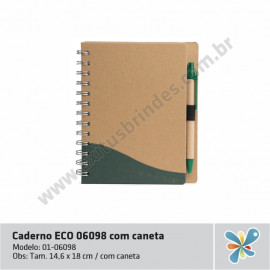Caderno ECO 06098 com Caneta