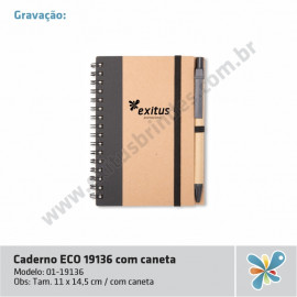 Caderno ECO 19136 com caneta