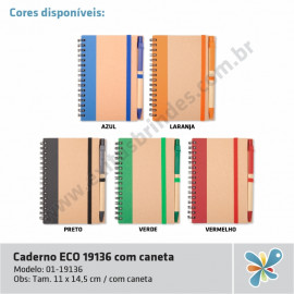 Caderno ECO 19136 com caneta