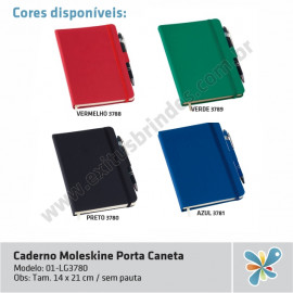 Caderno Moleskine Porta Caneta