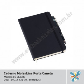 Caderno Moleskine Porta Caneta