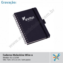Caderno Moleskine Wire-o Porta Caneta