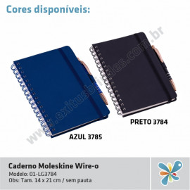 Caderno Moleskine Wire-o Porta Caneta
