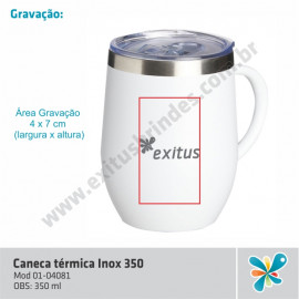 CANECA TÉRMICA INOX 350 