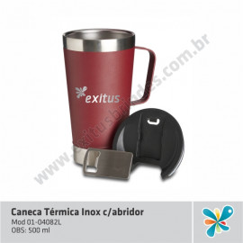 Caneca Térmica Inox C/abridor