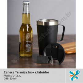 Caneca Térmica Inox C/abridor