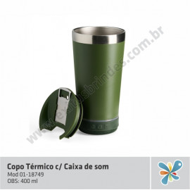 Copo Térmico c/Caixa de Som