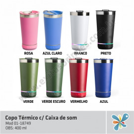 Copo Térmico c/Caixa de Som