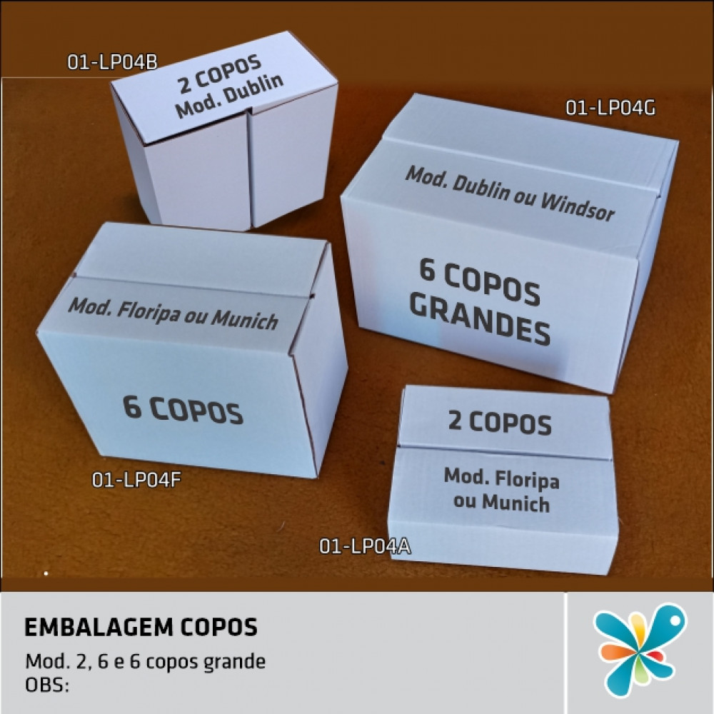 Caixa para Cj copos