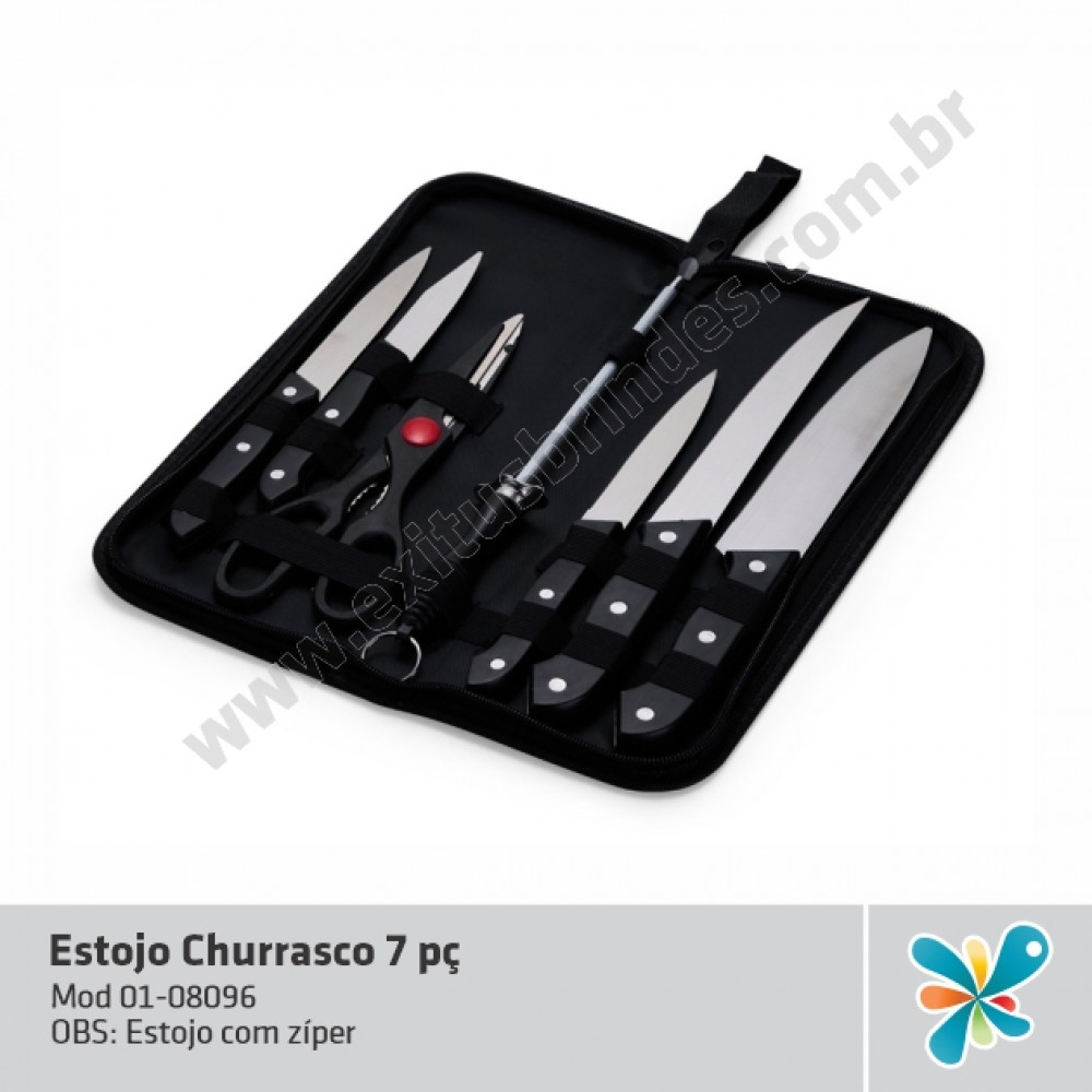 Estojo Churrasco 7 pç