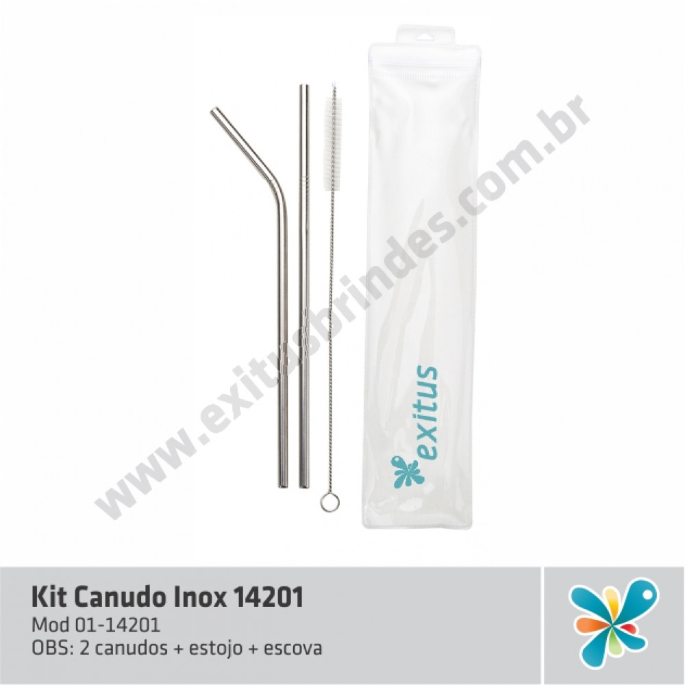 Kit Canudo Inox 