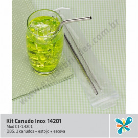 Kit Canudo Inox 