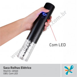 Saca Rolhas Elétrico com LED