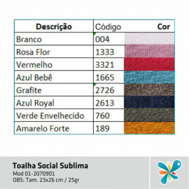 Toalha Social Sublima