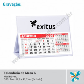 Calendário de Mesa G