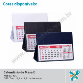 Calendário de Mesa G