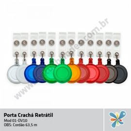 Porta Crachá Retrátil