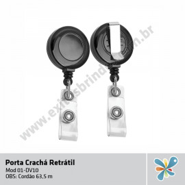 Porta Crachá Retrátil