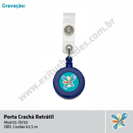 Porta Crachá Retrátil
