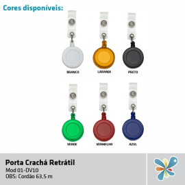 Porta Crachá Retrátil