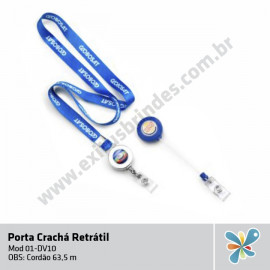Porta Crachá Retrátil