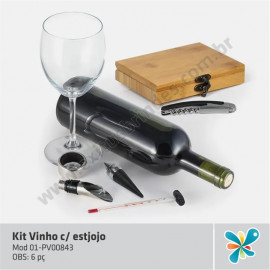 Kit Vinho c/ Estojo 6 pç