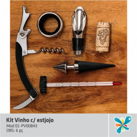 Kit Vinho c/ Estojo 6 pç