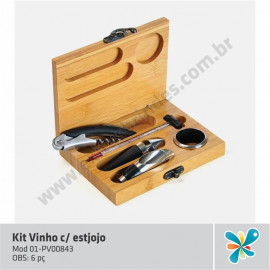 Kit Vinho c/ Estojo 6 pç