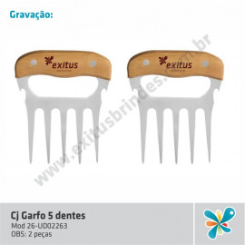 Cj Garfo 5 dentes