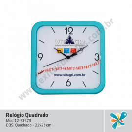 Relógio de Parede Quadrado 