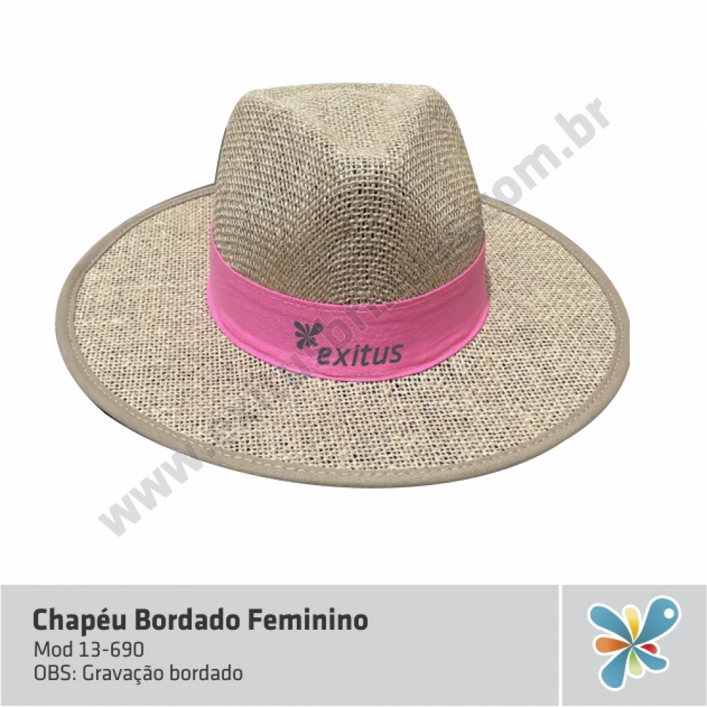 Chapéu Juta Bordado Feminino