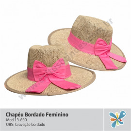 Chapéu Juta Bordado Feminino