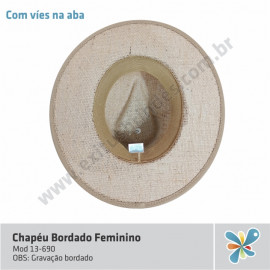 Chapéu Juta Bordado Feminino