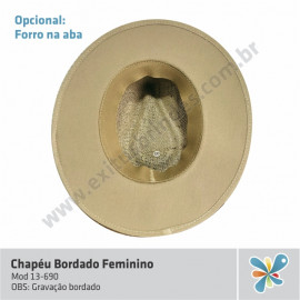 Chapéu Juta Bordado Feminino