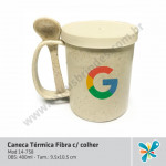 Caneca Térmica Fibra c/ colher