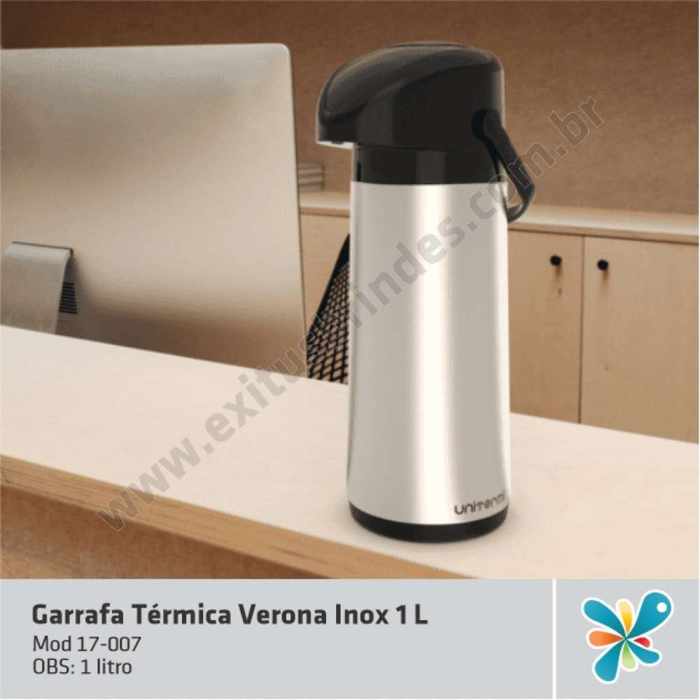 Garrafa Térmica Verona Inox 1 L