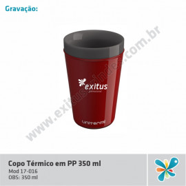 Copo Térmico em PP 350ml
