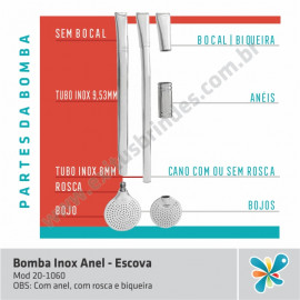 Bomba Inox Anel - Escova