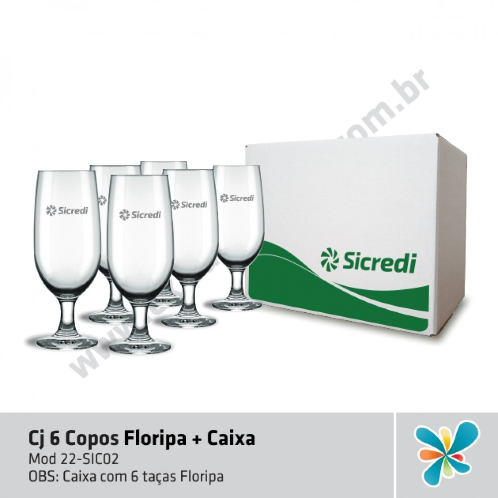 Kit 6 Copos Floripa