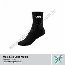 Meia Lisa Cano Médio