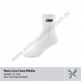 Meia Lisa Cano Médio