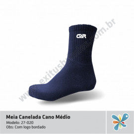 Meia Canelada Cano Médio